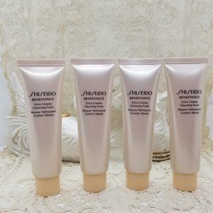 4x Shiseido Benefiance Extra Creamy Cleansing Foam Total 120ml